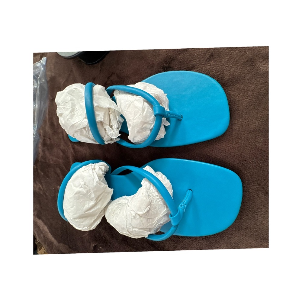 SCHUTZ Bright Blue Sandals season size 9.5 - Picture 5 of 13